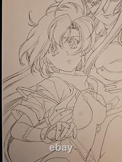 Dessin Original Satoshi URUSHIHARA Chirality Hanken Anime Cel Planche Couverture