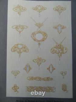Dessin bijoux 1900 4 planches maison MOGIS St Maur art nouveau 1900