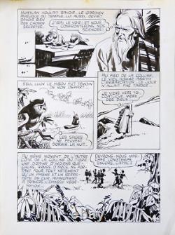 Dessin de Ferdinando TACCONI planche originale de la BD YATACA (1969)