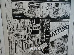 Dessin original A3 2 Planche originale Marco Itri dedicace fumetti Zombie WD