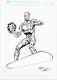 Dessin Original Silver Surfer Kevin West A4 Encré Avengers Marvel