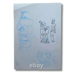 Dessin planche de Philip Mortimer Format 30 × 21 cm