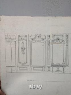 Dessins Originaux Planches d'Ornement & Architecture Intérieure XIXe Siècle
