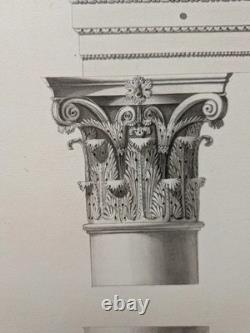 Dessins Originaux Planches d'Ornement & Architecture Intérieure XIXe Siècle
