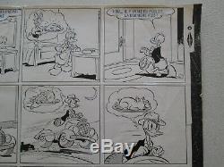 Donald Duck Al Taliaferro 1956 Planche Originale De Travail Francaise Ref6