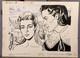 Encre Planche Originale De Bande Dessinée Pour Le Journal Paris Jour Circa 1950