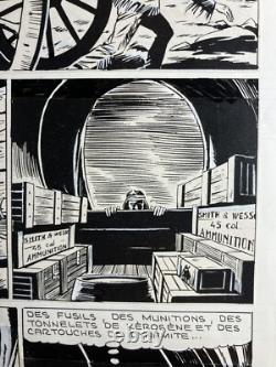 Encre de Chine Planche Bande dessinée de la Revue Rodéo Tex Willer Numérotée