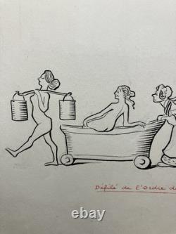 Encre de chine Bande dessinée Projet de planche pour illustration vers 1940