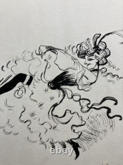 Encre de chine Bande dessinée Projet de planche pour illustration vers 1940