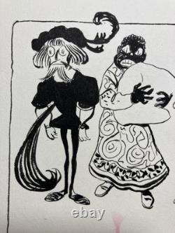 Encre de chine Bande dessinée Projet de planche pour illustration vers 1940