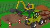 Excavator And Cyclop Loader And Tractor With Trailer Street And Agricultural Vehicles Maszyny