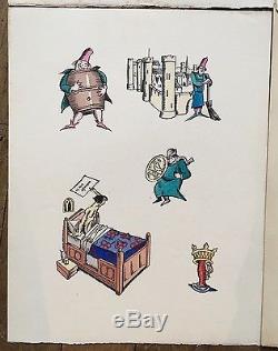 FRANÇOIS VILLON / MARCEL ARNAC 9 planches de 32 dessins originaux (1928)