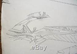 Grand dessin original Philippe DRUILLET pour le Ring de Wagner 2001 avion
