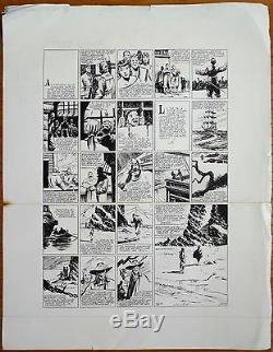 Grande planche originale de Claude-Henri JUILLARD pour L'INVINCIBLE vers 1955