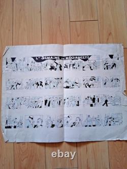 Grande planche originale signée Paul d'Espagnat