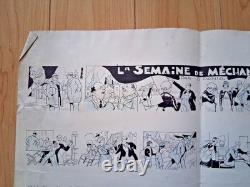 Grande planche originale signée Paul d'Espagnat