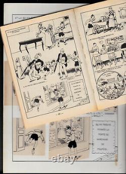 J. P. PINCHON dessins originaux planche encre de Chine Olive et Bengali