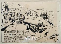 JIM ALASKA Planche originale de Athos COZZI pour JUMBO en 1938 dessin original