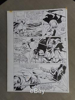 Jean-yves Mitton Mikros Superbe Planche Originale Titans 45 Page 42 + Calque