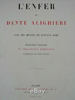 L'ENFER DE DANTE ALIGHIERI Dessins de Gustave DORE 1865 L. HACHETTE Planche N°1