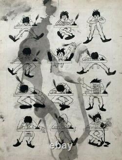 L'affichiste E. Genault // Dessin Original Planche De Caricatures 1900 (59)