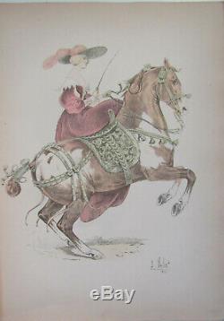 Le Chic a Cheval L Vallet 1891 Marquise de Newcastle Planche 33 x 25