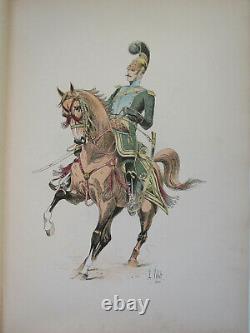 Le Chic a Cheval L Vallet 1891 Officier des Chevau Léger Lancier Planche 33 x 25