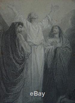Le Christ Dessin original de Alexandre BIDA (1823-1895) illustration Bible