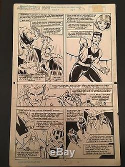 Lot 4 Planches originales comics Marvel & DC US Wenzel Ross AWC JLA
