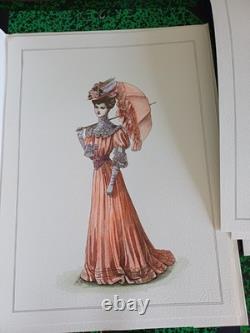 Lot 5 affiches planches perrin costumes epoque ganterie robe haute couture 4030