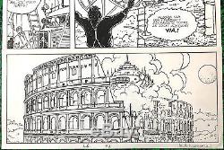 MANARA PLANCHE ORIGINALE CANDIDE CAMERA 2 PAGE 2 Dimension 6348 CM SIGNEE