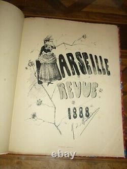Marseille Revue 1888. Recueil de 62 planches de dessins de Raoul de