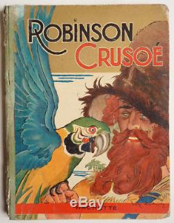 Naufrage Dessin original de Félix LORIOUX pour ROBINSON CRUSOÉ 1930