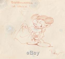 PEYO SCHTROUMPF dessin original signé