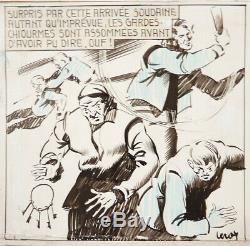 Pierre LEROY Planche originale de Jean Bart parue dans GAVROCHE en 1941