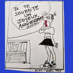 Planche Bande dessinée originale satirique puisée univers d'Agrippine Bretécher