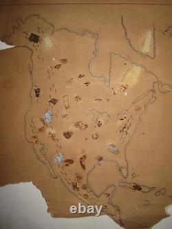 Planche Dessin Folk Art Américaine Antique Rush Minage Sceau Esquimau