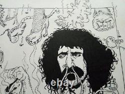 Planche Esquisse Originale dessin Gotlib Solé Franck Zappa RARE et UNIQUE