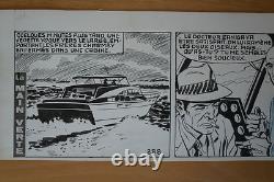 Planche Originale Encre LA MAIN VERTE Les Auteurs Réunis 1963 STRIP BD a