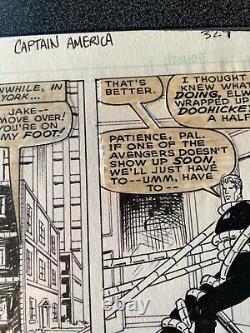 Planche Originale Marvel Comics Captain America 321 Apparaition 1 Captain Marvel