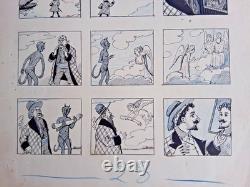 Planche de BD non signée. Crapoule le bandit