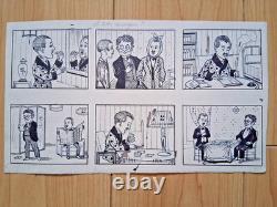 Planche de BD non signée. Salon