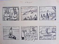 Planche de BD originale non signée. Janissaires. Zeppelin
