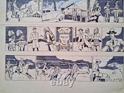 Planche de BD originale signée ASY. Far West. Indiens