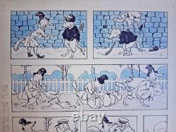 Planche de BD originale signée JACQUES NAM. Anthropomorphisme