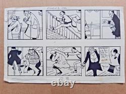 Planche de BD originale signée MORISS. L'oncle et le neveu