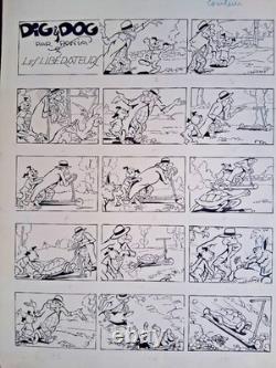Planche de BD originale signée PAUL D'ESPAGNAT (S. PANIA). Dig & Dog 2