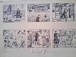 Planche de BD signée ASY. Asie. Aventure