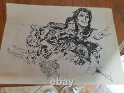 Planche dessin calque Tarzan BD original unique