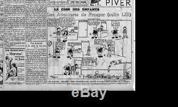 Planche originale Alain SAINT-OGAN Les aventures de Prosper 1934 signée, encadrée